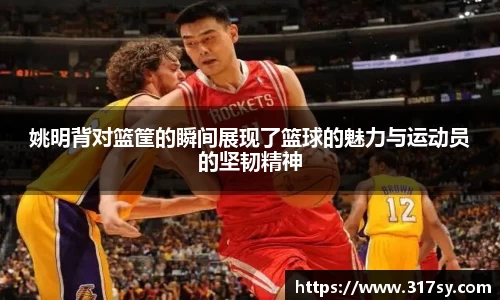 姚明背对篮筐的瞬间展现了篮球的魅力与运动员的坚韧精神